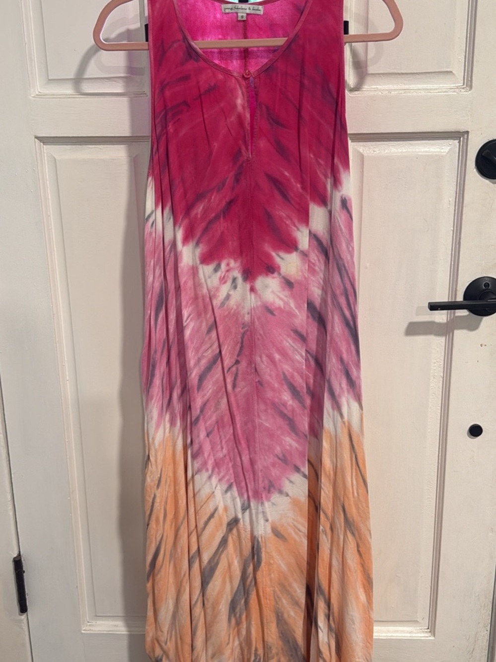 Young Fabulous & Broke Pink and Orange Tie-Dye Maxi Dress